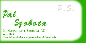 pal szobota business card