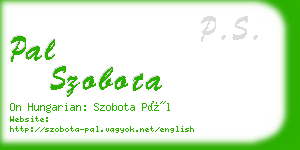 pal szobota business card